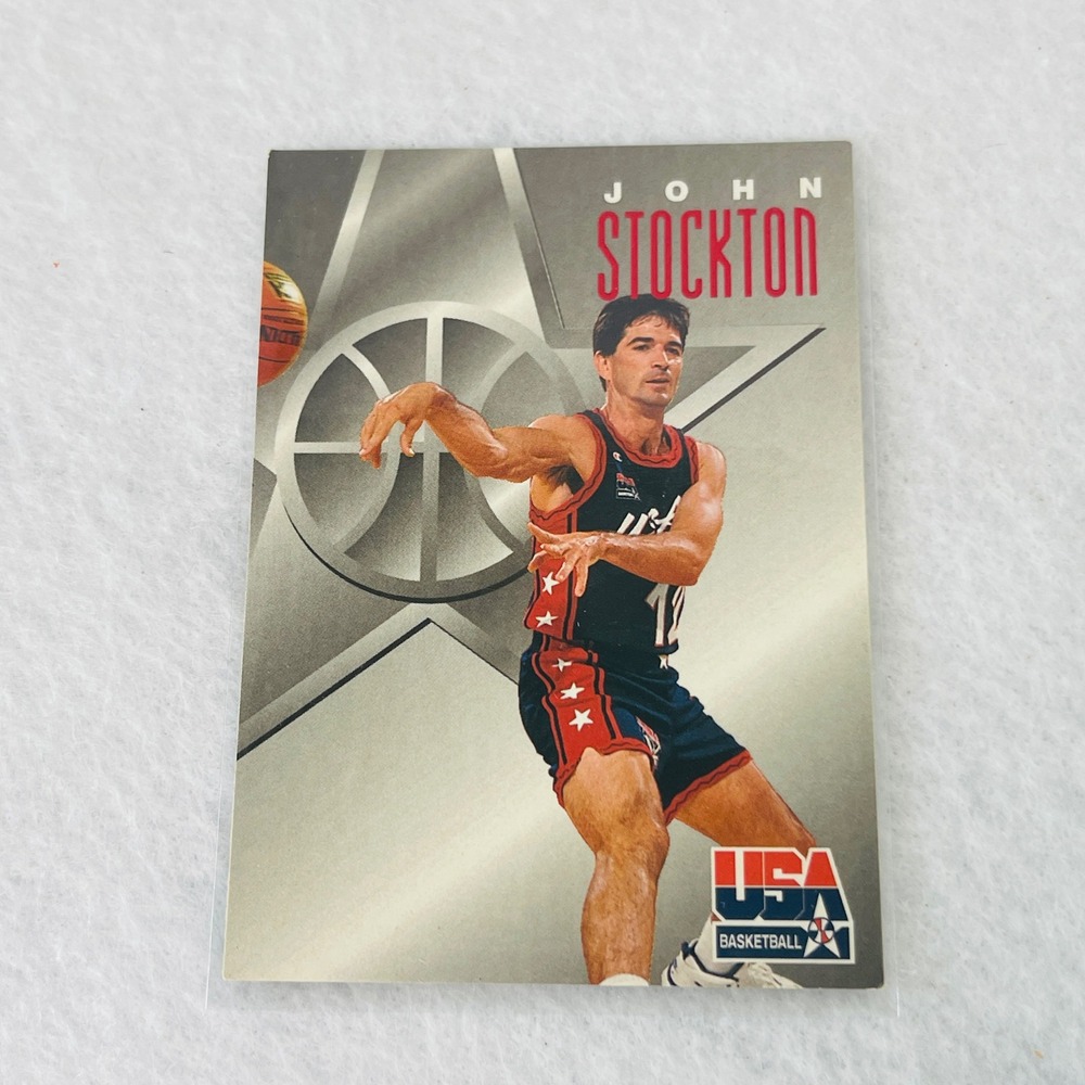 1996 SkyBox USA Basketball John Stockton Card 12 Texaco Fleer NBA Dream Team